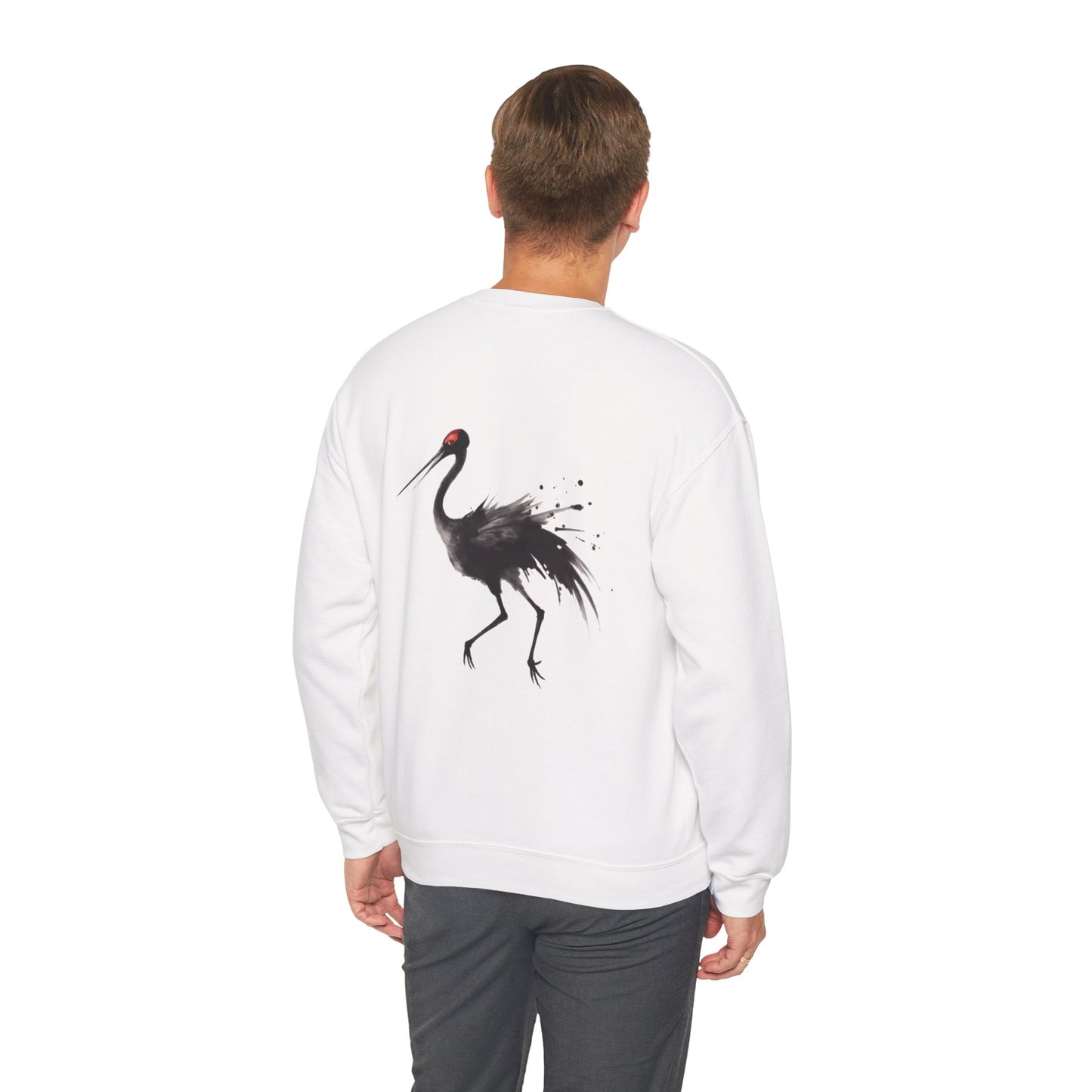Crane Ink Drawn Unisex Sweatshirt - Luwen Collection